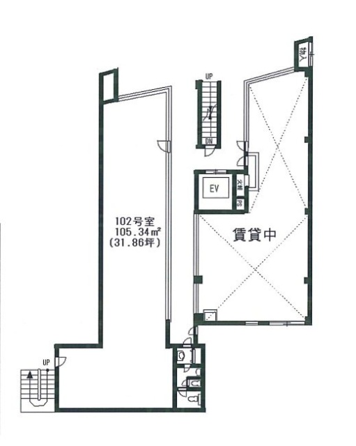 キミジマプラザビル102 間取り図