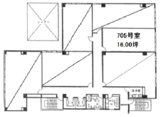 ブライト横浜ビル705 間取り図