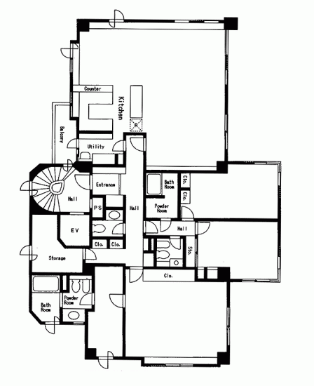 エステートアベビル301 間取り図