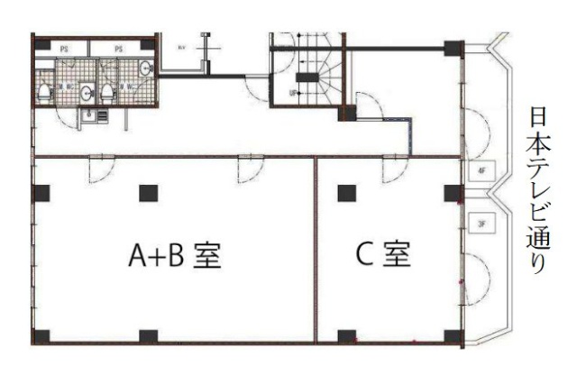 玉柳(テシコ六番町)ビルAB 間取り図