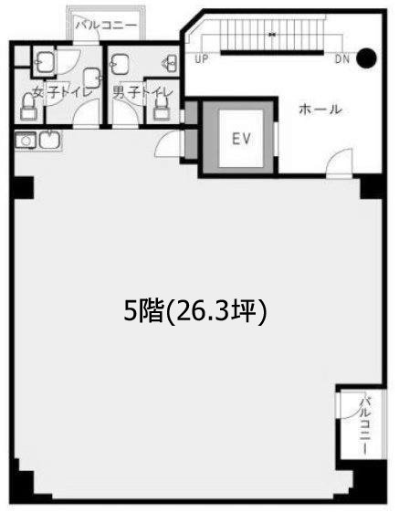 西新宿アイコービル5F 間取り図