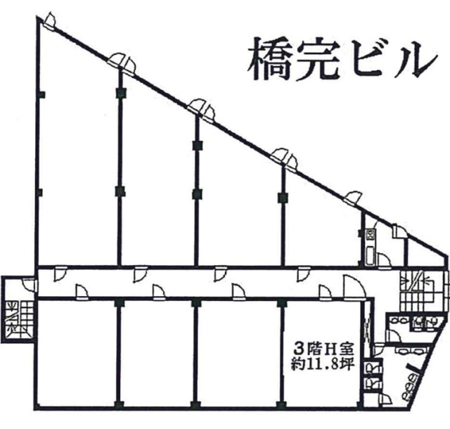 橋完ビル3F-H 間取り図