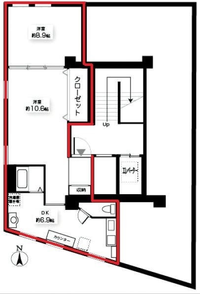 東京セントラル代々木401 間取り図