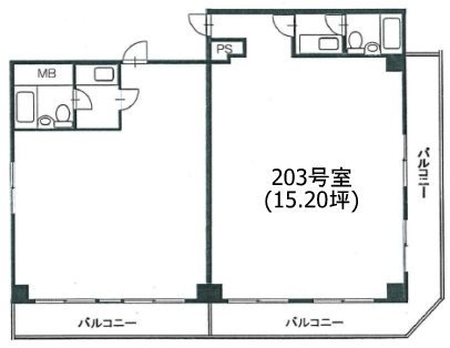 新宿ダイカンプラザシティⅡビル203 間取り図