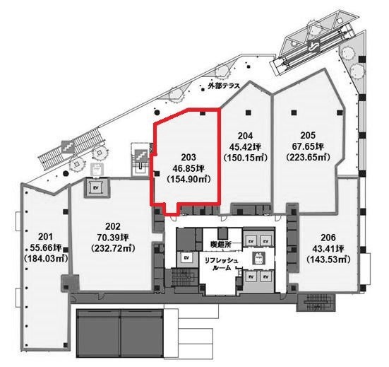 GRAND CENTRAL CHIBA203 間取り図