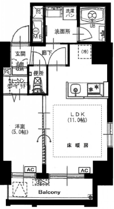 カーサ麻布ル・グラン702 間取り図