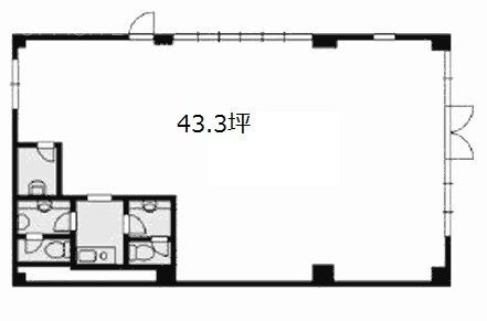 寶5号館ビル1F 間取り図