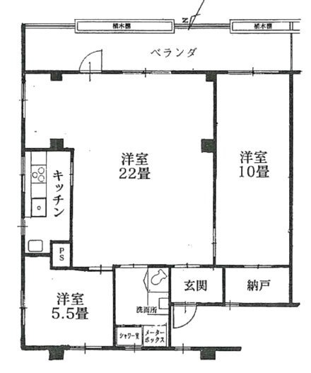 金王アジアマンション606 間取り図