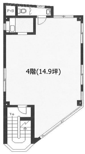 カネヨシビル4F 間取り図