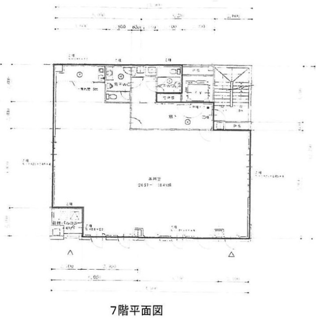岡地茅場町ビル7F 間取り図
