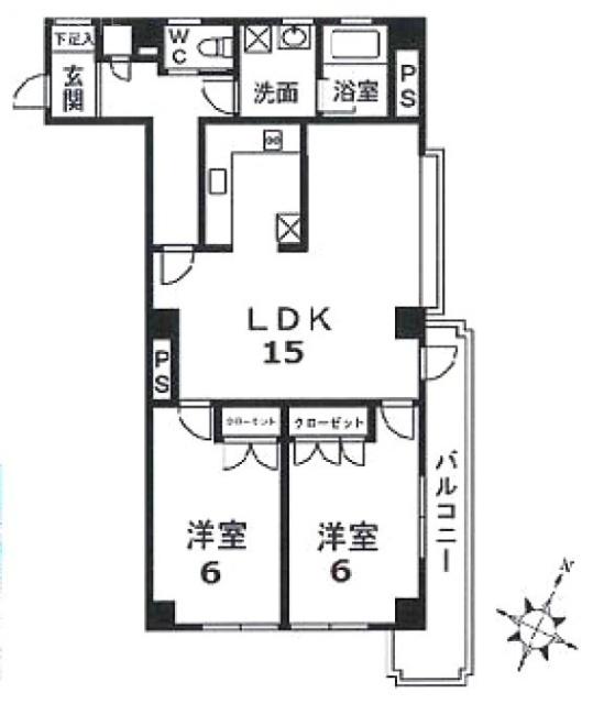 六本木足立ビル304 間取り図