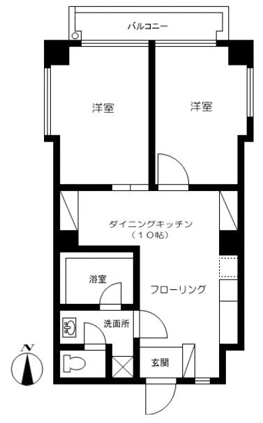 池之端ヒロ・ハイツ403 間取り図