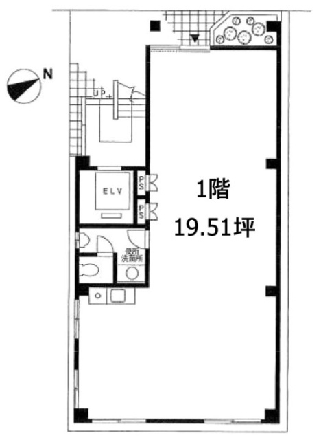 三成ビル1F 間取り図