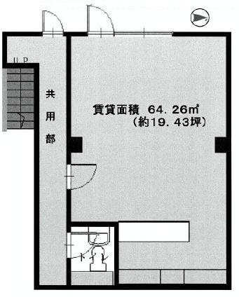 ベルハンドビル1F 間取り図