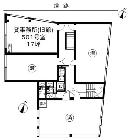 小島(旧館)ビル501 間取り図