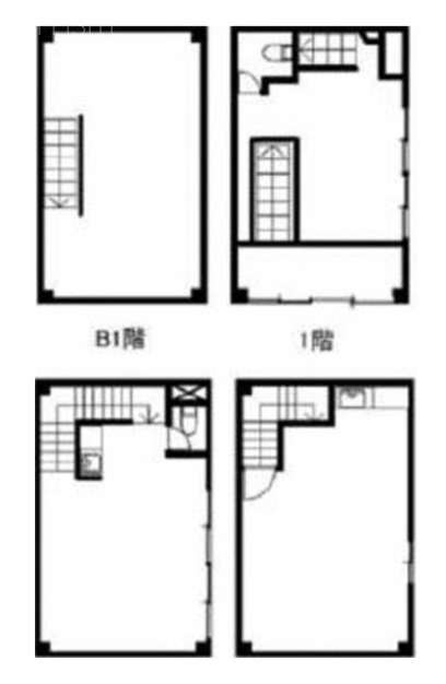 石橋水産食品赤坂8丁目ビルB1F～3F 間取り図