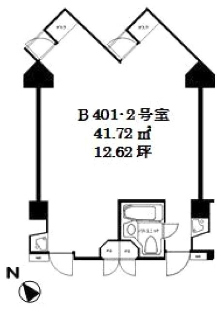 VILLA MODERNA(ビラ・モデルナ)B401・402 間取り図