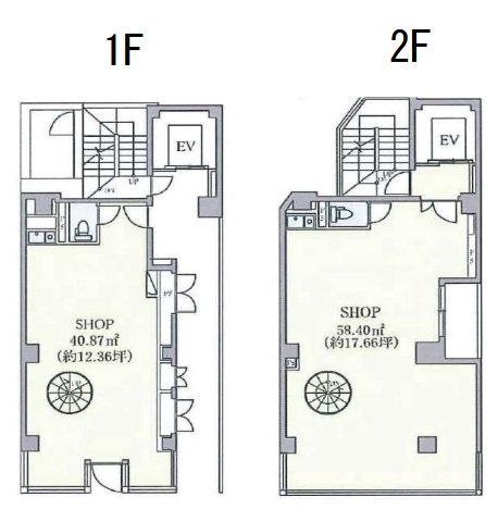 グロービル青山1F~2F 間取り図