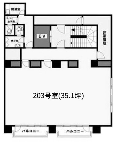 後楽園キャステール203 間取り図