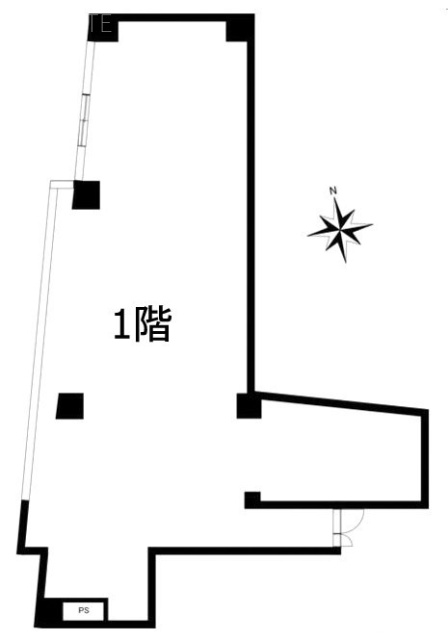 イヌイビル市谷1F 間取り図