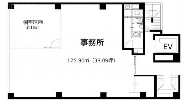 スケガワビル2F 間取り図