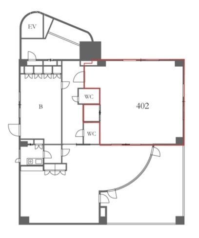 スハラ六本木402 間取り図