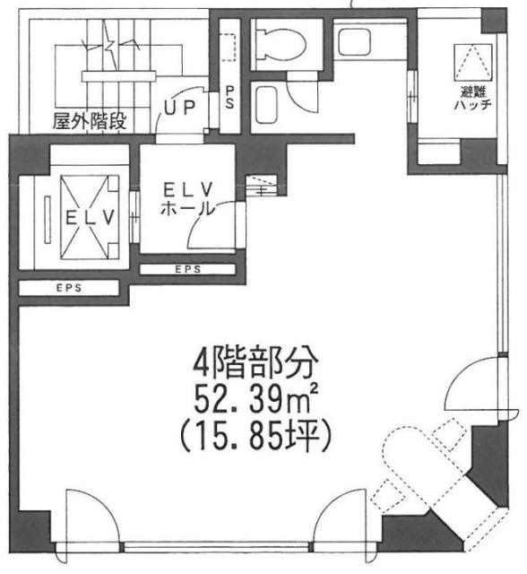 築地港屋ビル4F 間取り図