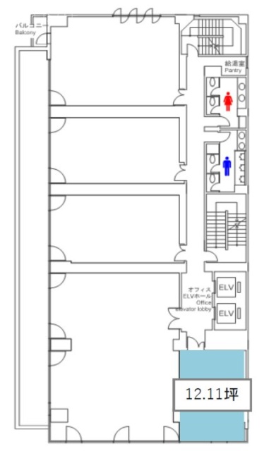 日総第13ビルE 間取り図