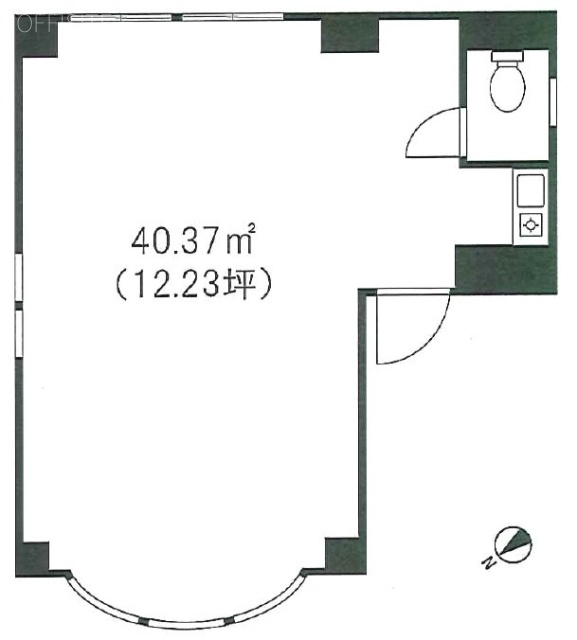 グリーンヒル西中延ビル3F 間取り図