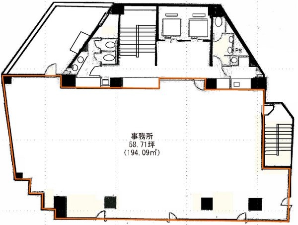 リードシー幡ヶ谷ビル4F 間取り図