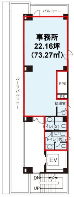 日本橋IPビル7F 間取り図