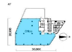 品川センタービル3F 間取り図