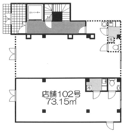 ツリーデン勝田台北口ビル102 間取り図