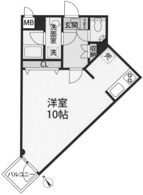 グリーンヴィラ代々木ビル207 間取り図