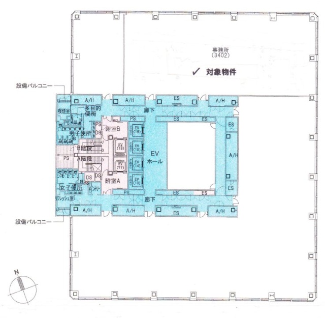 新宿フロントタワー3402 間取り図