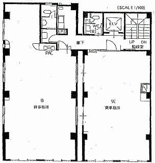 登亭京橋ビルB 間取り図