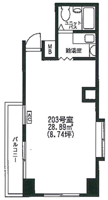 仁成堂ビル203 間取り図