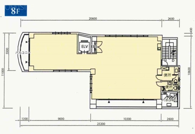 京橋中央ビル8F 間取り図