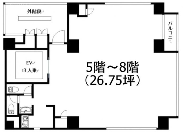 ブレステン西新宿5F 間取り図