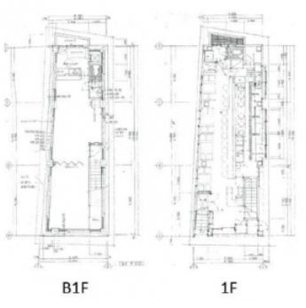 カルチェブラン広尾ビルB1F~1F 間取り図