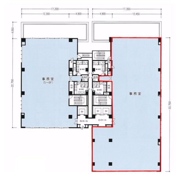 KDX東茅場町三洋ビル8F 間取り図