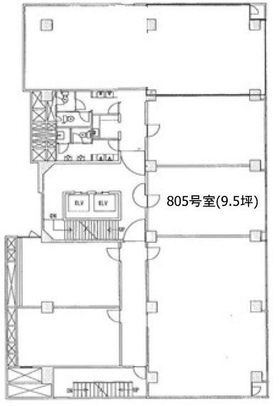 岩月ビル805 間取り図