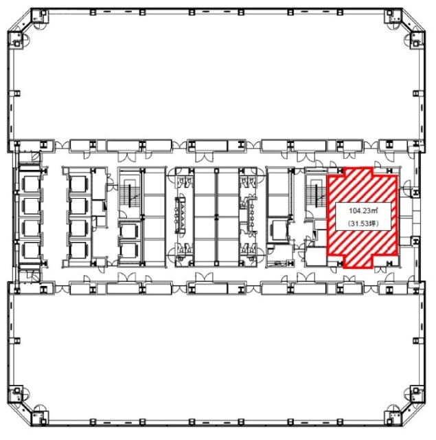 晴海アイランドトリトンスクエアオフィスタワーX棟22F 間取り図