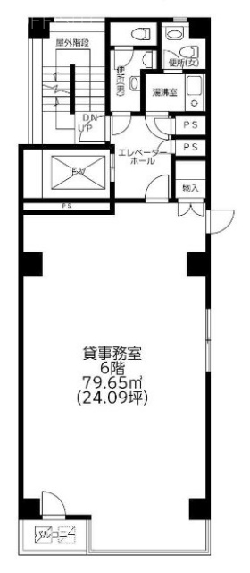 露月町ビル6F 間取り図