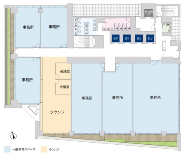 新虎通りCORE3F 間取り図