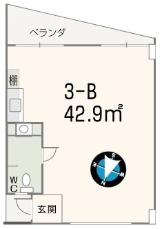 1桑野ビルB 間取り図