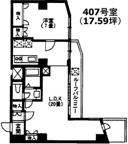 グランフォーレ407 間取り図