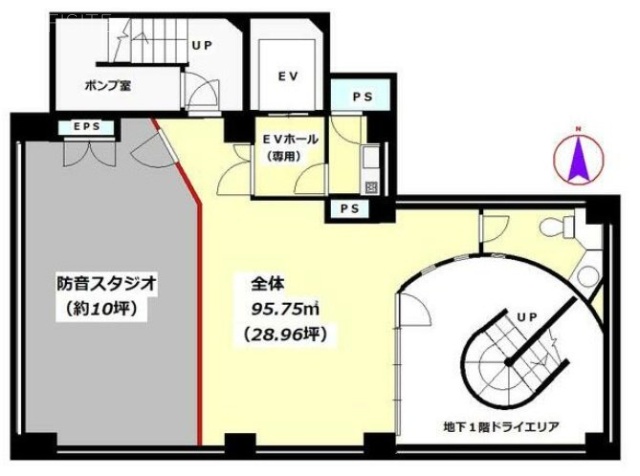TKS東神田ビルB1F 間取り図