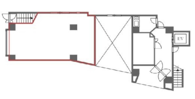 アサヒパレス早稲田1F 間取り図