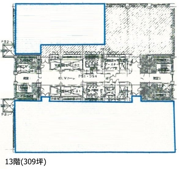 横浜メディアタワー13F 間取り図